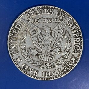 Vintage Pewter Morgan Dollar Plate / Trivet – 5” – USA Marked